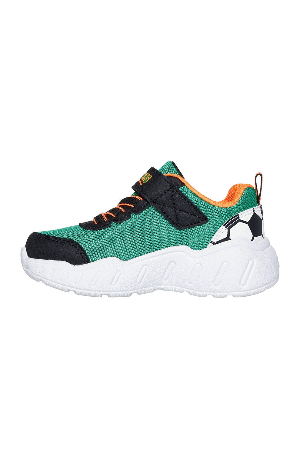 Skechers, Pantofi sport Play Scene cu model si velcro, Verde, Negru, 21 EU