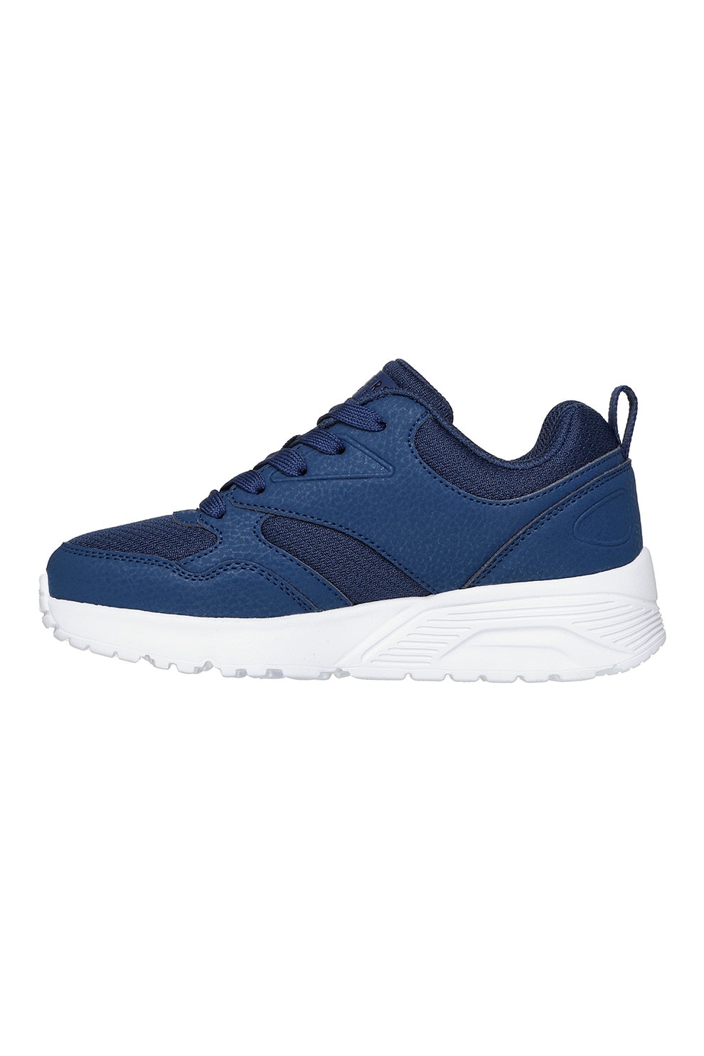 Skechers, Pantofi sport cu insertii de plasa Uno Lite Prime, Bleumarin, 32 EU