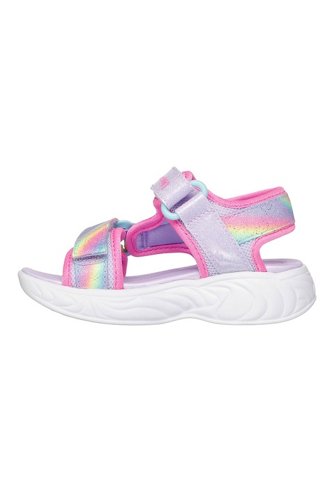 Skechers, Сандали Unicorn Dreams с велкро и цветен блок, Лавандула/Розово
