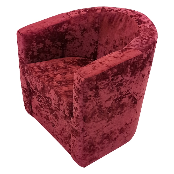 Fotoliu DENVER Latte, stofa bordo antichizat, tip cocktail, 68x68x68 cm