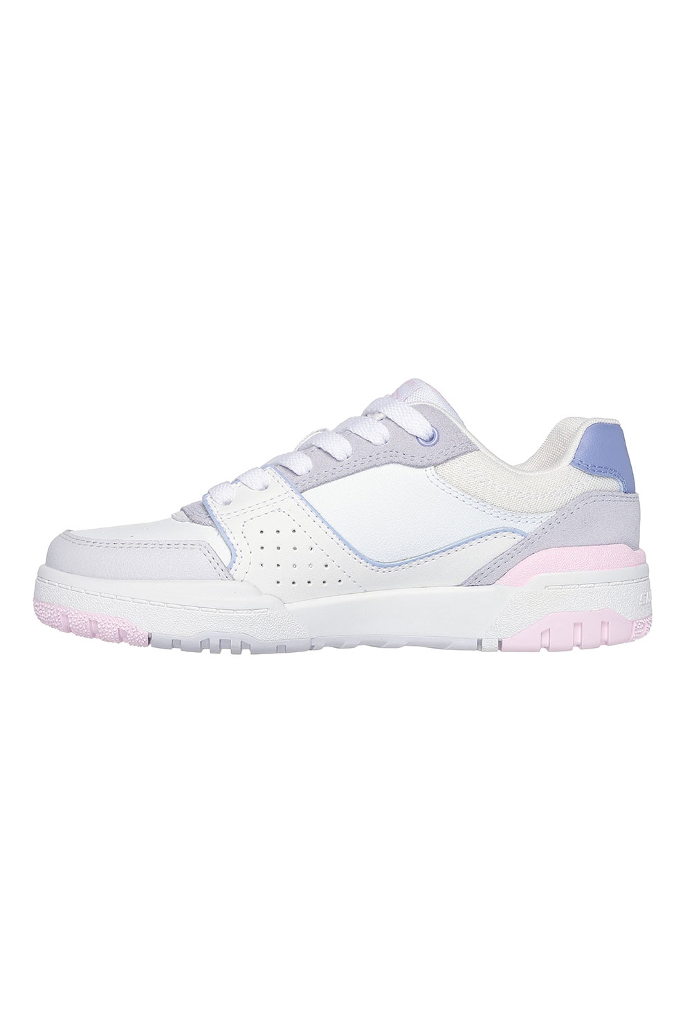 Skechers, Pantofi sport de piele cu garnituri de piele ecologica, Alb, 29 EU