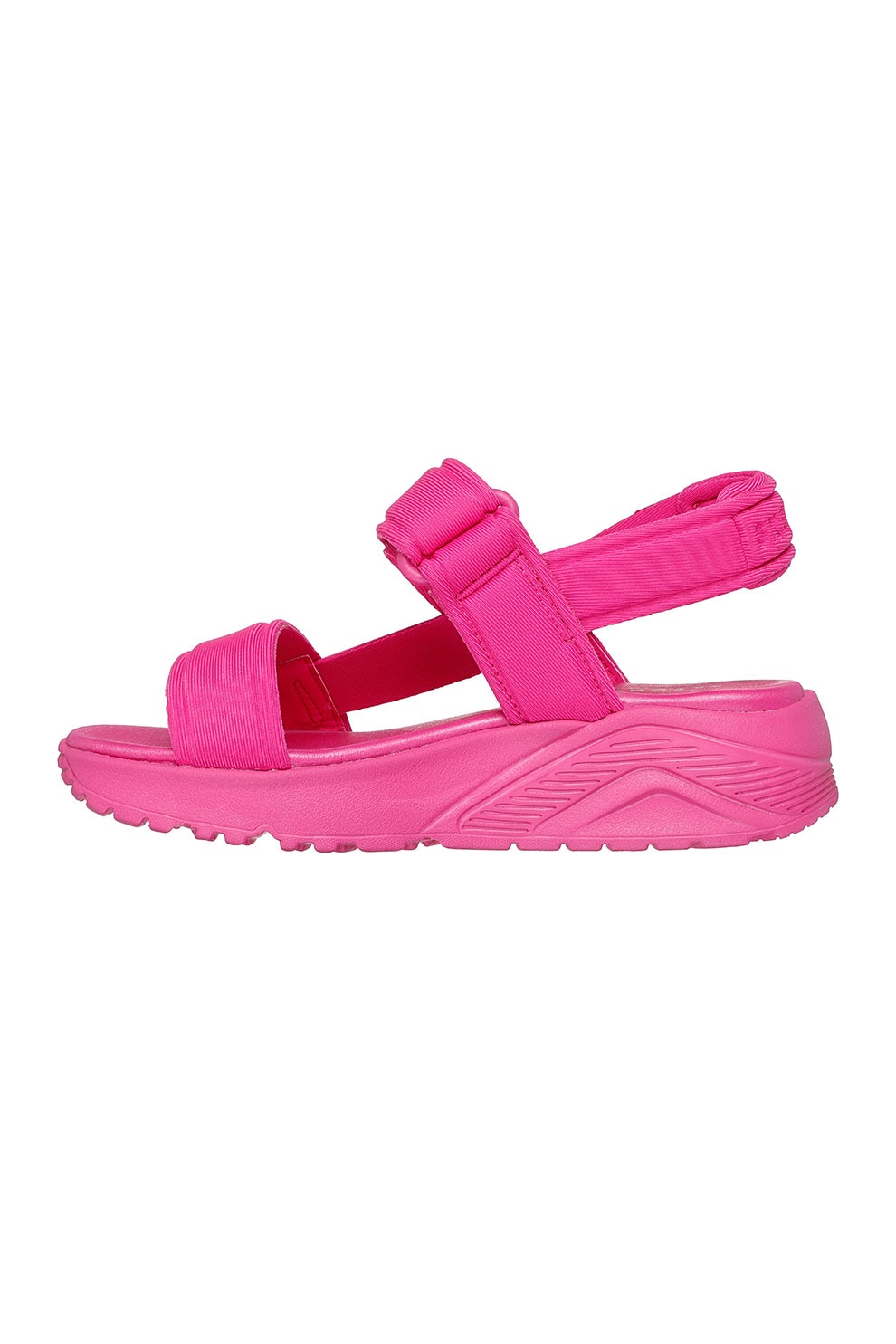 Skechers, Sandale din material textil cu velcro Uno Lite, Roz, 30 EU