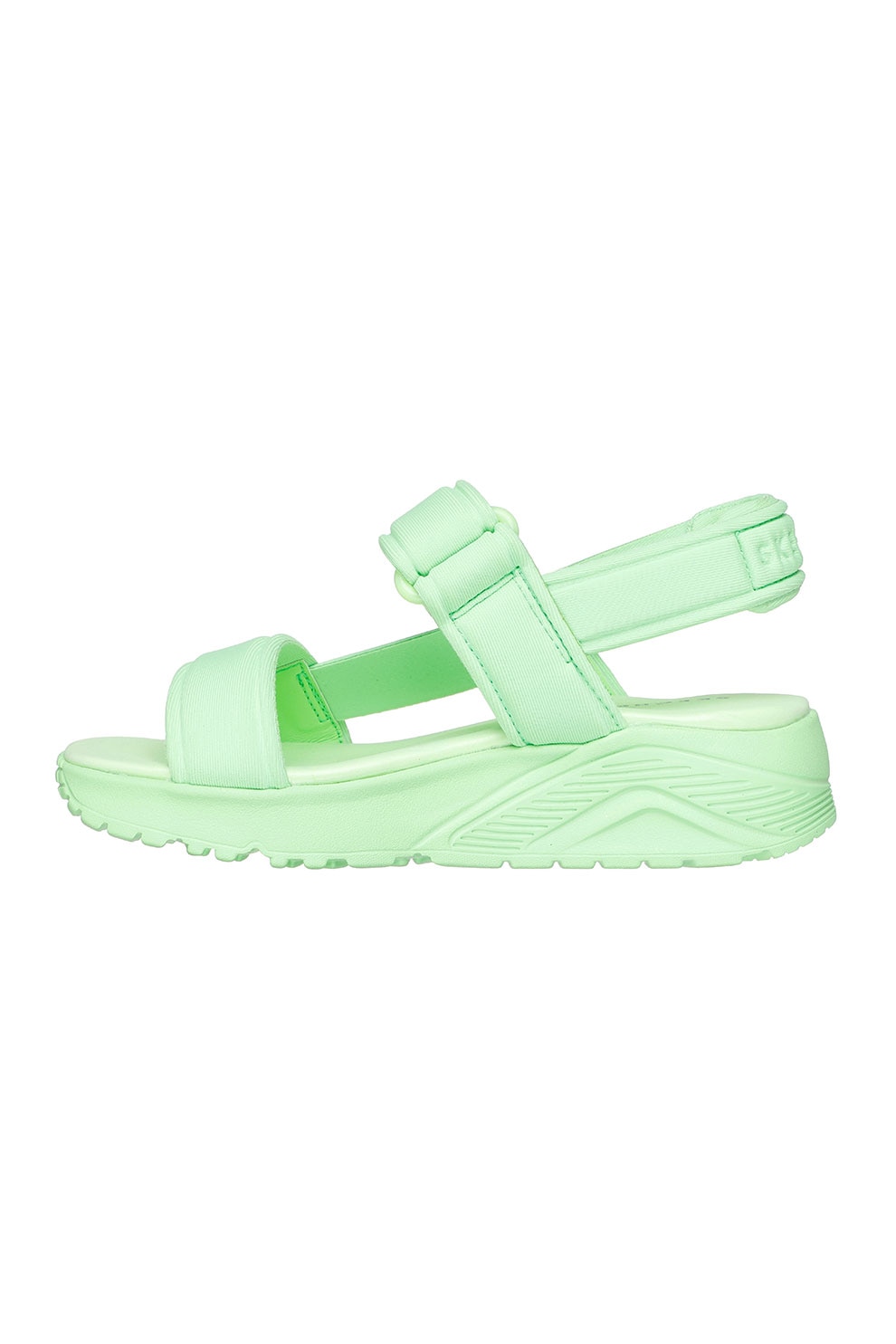 Skechers, Sandale din material textil cu velcro Uno Lite, Verde lime, 30 EU