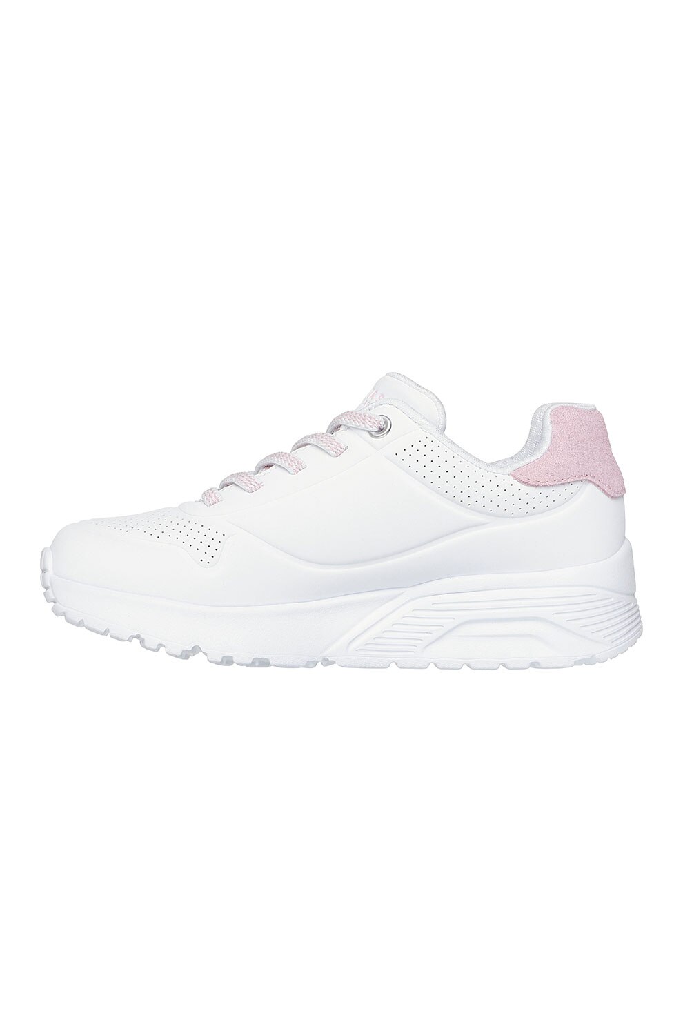 Skechers, Pantofi sport de piele ecologica Uno Lite, Alb, 28 EU