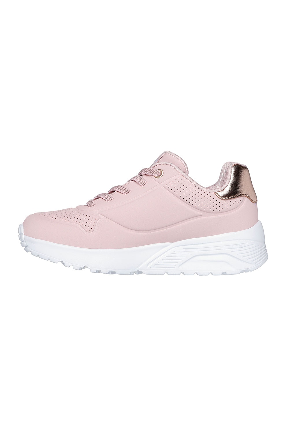 Skechers, Pantofi sport Uno Lite cu sireturi, Roz pastel, 35 EU