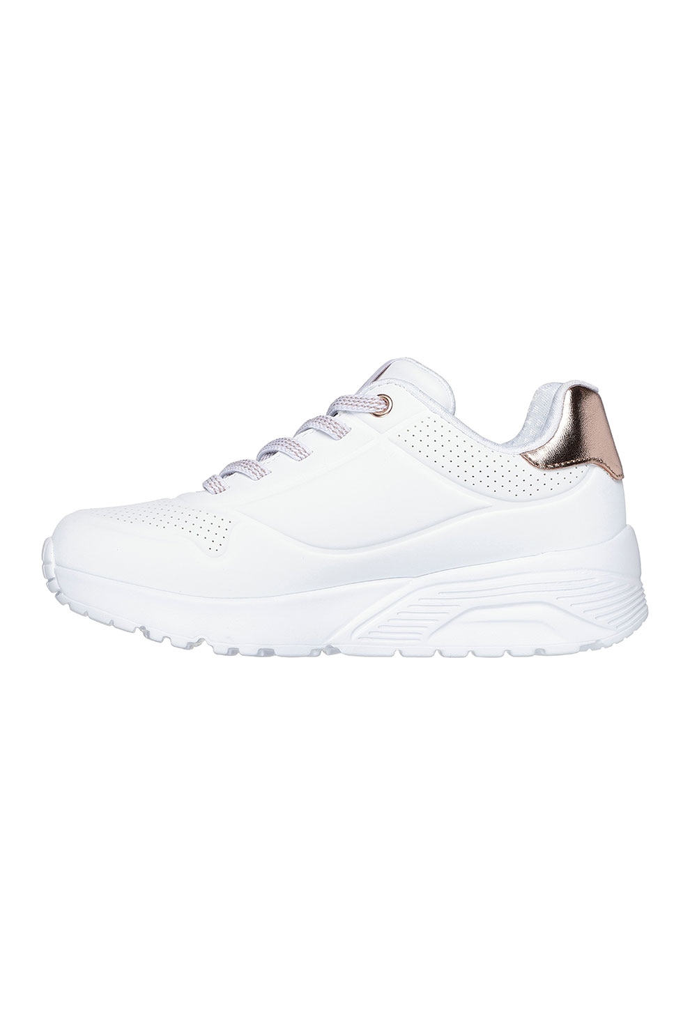 Skechers, Pantofi sport Uno Lite cu sireturi, Alb, 33.5 EU