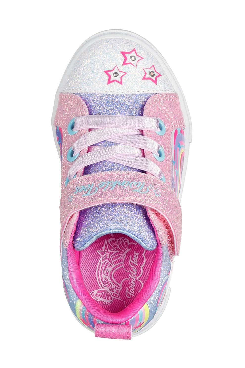 m♡ Skechers, Pantofi stralucitori cu velcro si lumini Twinkle Sparks