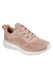 Skechers, Pantofi sport uni de piele ecologica, Bej, 38.5