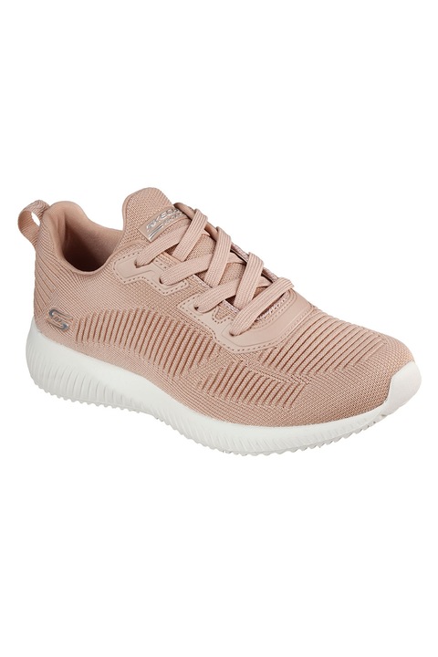 Skechers, Pantofi sport uni de piele ecologica, Bej, 38.5