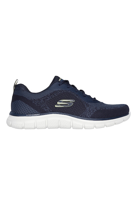 Skechers, Pantofi sport din plasa Track Glendor, Bleumarin