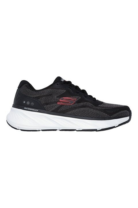 Skechers, Pantofi sport impermeabili Edgeride Konzo, Negru/Negru stins