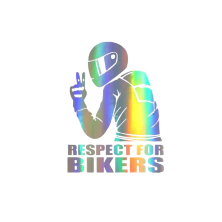 Sticker Respect for Bikers, holografic, 15cm