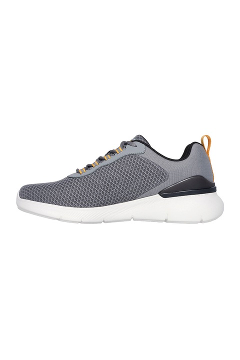 Skechers, Pantofi sport de palsa cu garnituri sintetice Skech-Air Dynamight, Gri carbune