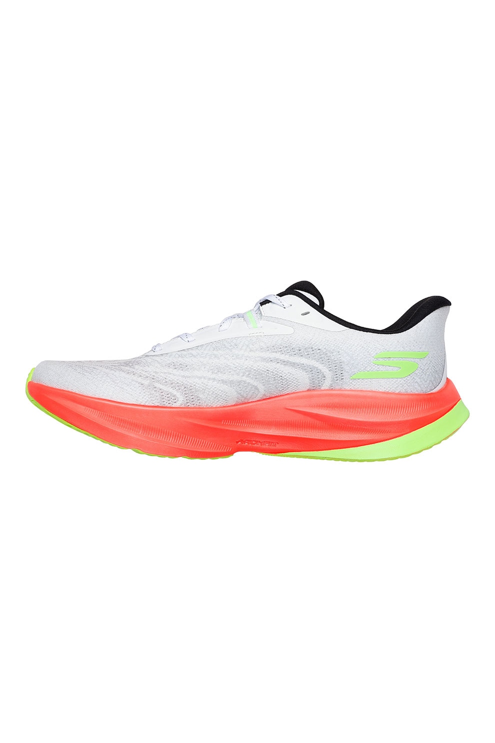 Skechers, Pantofi sport pentru alergare Sky Aero Spark, Alb, Verde electric, Roz, 43