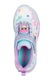 Skechers, Pantofi sport din material textil cu aspect stralucitor Snuggle Sneaks, Alb/Roz/Albastru deschis