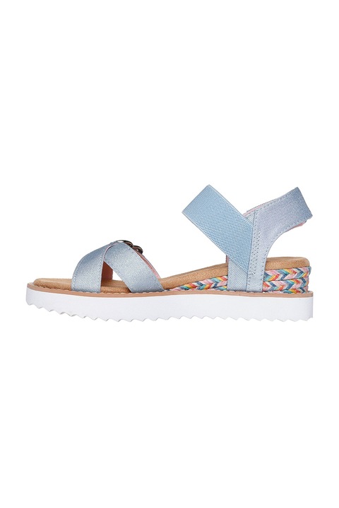 Skechers, Miss tépőzáras textilszandál, Világoskék