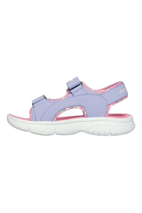 Skechers, Tépőzáras textil szandál, Levendulakék