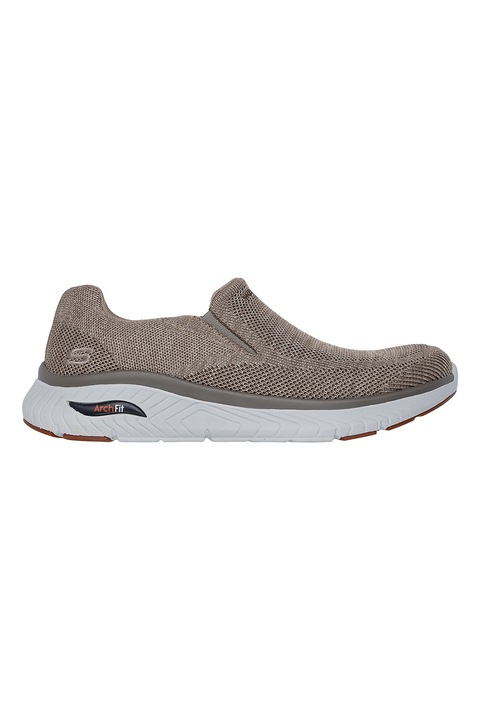 Skechers, Pantofi sport Air-Cooled Arch Fit, Maro taupe
