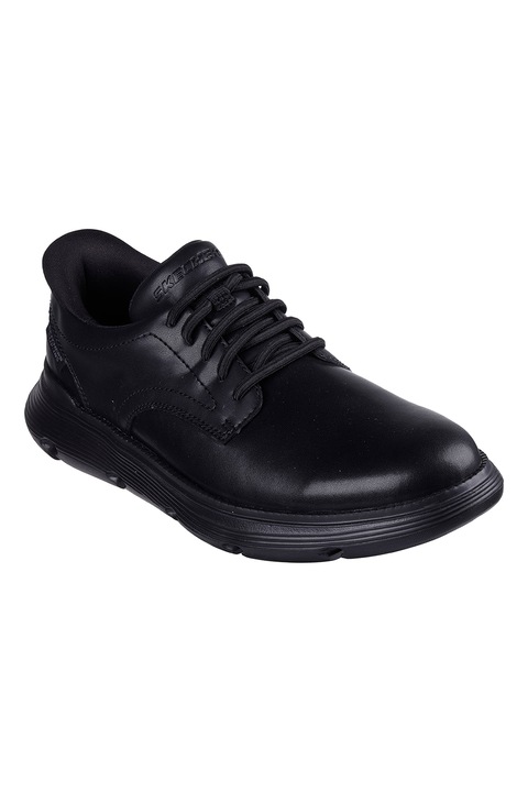 Skechers, Pantofi sport Slip-ins® Garza Duran cu insertii din piele, Negru