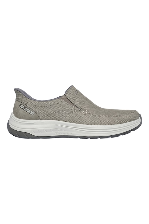 Skechers, Pantofi Decklan Slip-Ins, Maro taupe