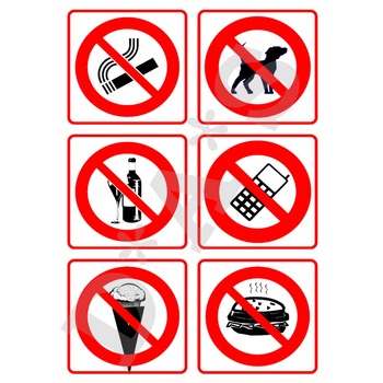 Set de 2 indicatoare A5 - Semne de interdictie Set de 2 indicatoare A5 - Semne de interdictie