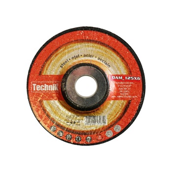 Disc abraziv pentru taiere metal Technik, DAM_125X1.6 Disc abraziv pentru taiere metal Technik, DAM_125X1.6