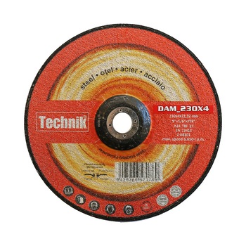 Disc abraziv pentru taiere metal Technik, DAM_230X4 Disc abraziv pentru taiere metal Technik, DAM_230X4