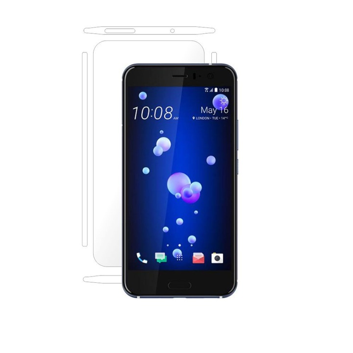 Folie Smart Protection HTC U11 spate si laterale,protectie completa spate si laterale+Smart Spray®,Smart Squeegee® ,microfibra si instructiuni instalare incluse