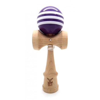 Joc de indemanare Kendama Ball Stripes Mov/Alb Joc de indemanare Kendama Ball Stripes Mov/Alb