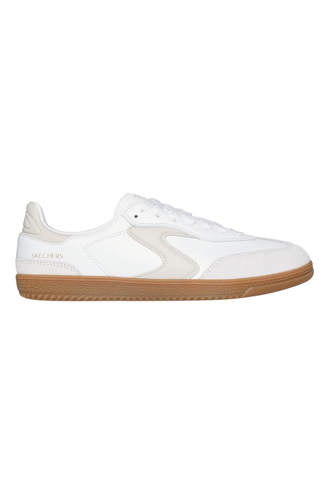 Skechers, Hotshot bőr és műbőr sneaker, Fehér