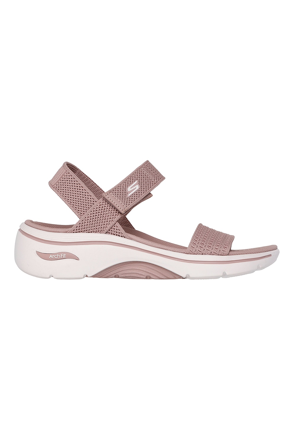 Skechers, Sandale din material textil Go Walk Arch Fit, Roz prafuit, 39