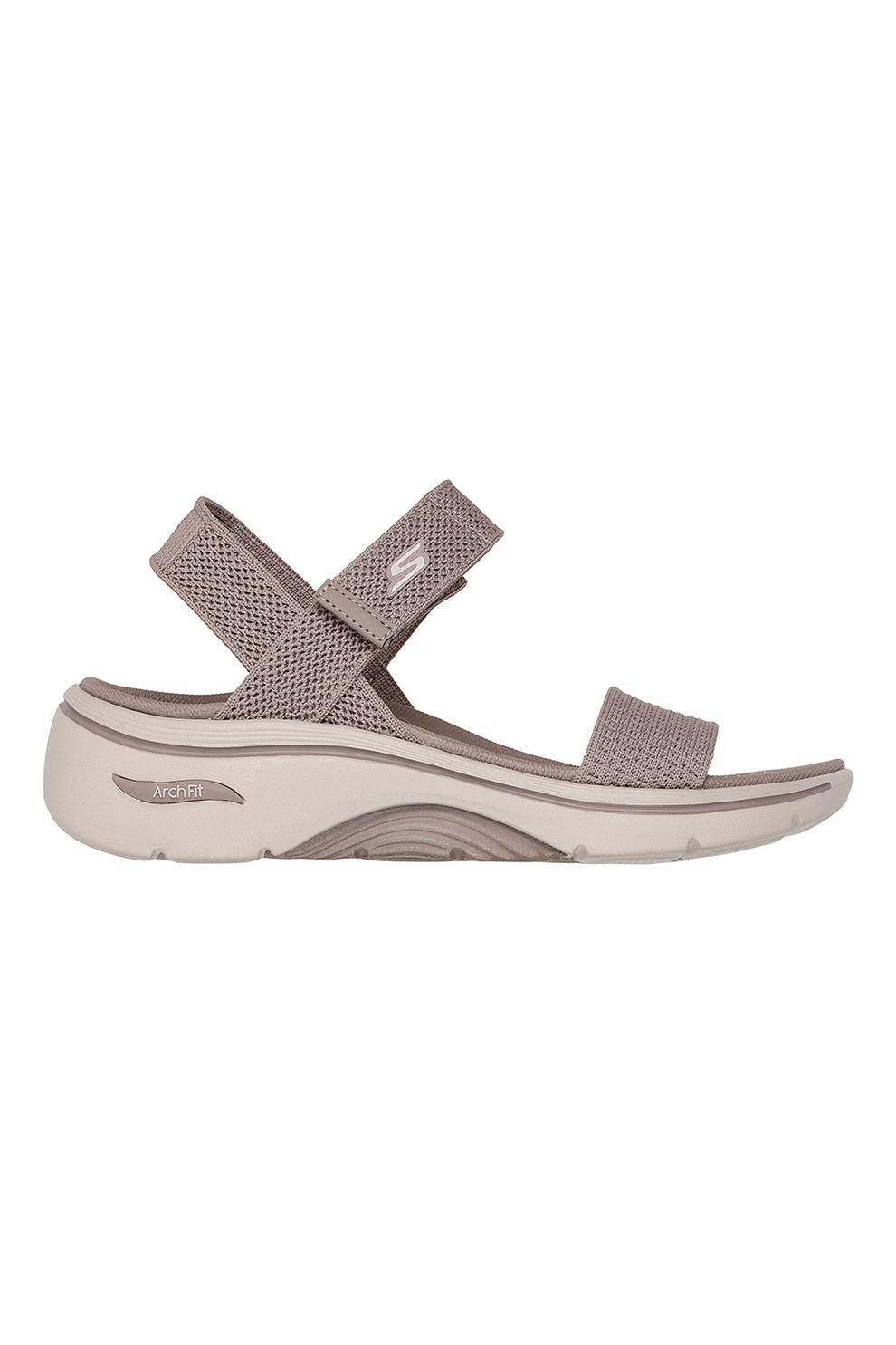 Skechers, Sandale din material textil Go Walk Arch Fit, Maro taupe, 39