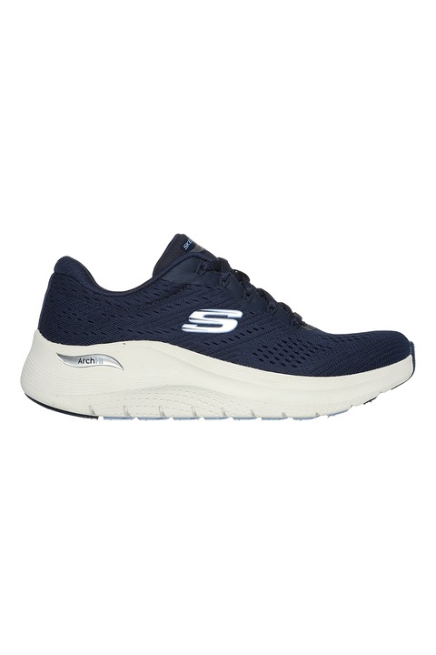 Skechers, Pantofi sport de plasa cu detalii logo Big, Bleumarin, 35