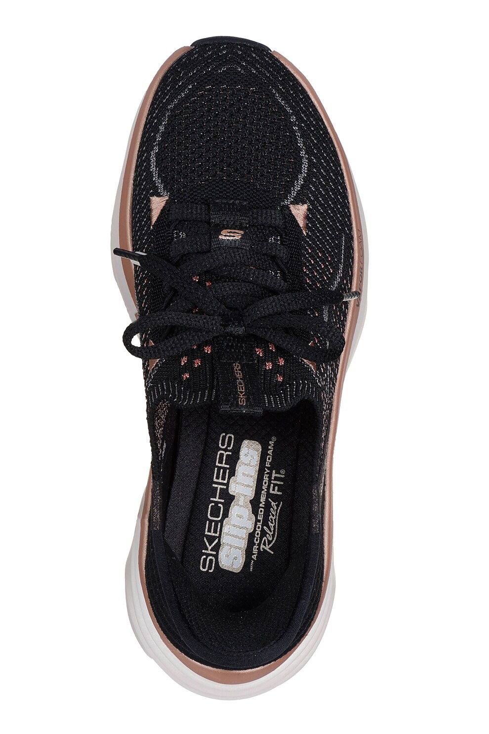 Skechers, Pantofi sport relaxed fit D'Lux Vapor Slip-ins™, Negru, 41 ...