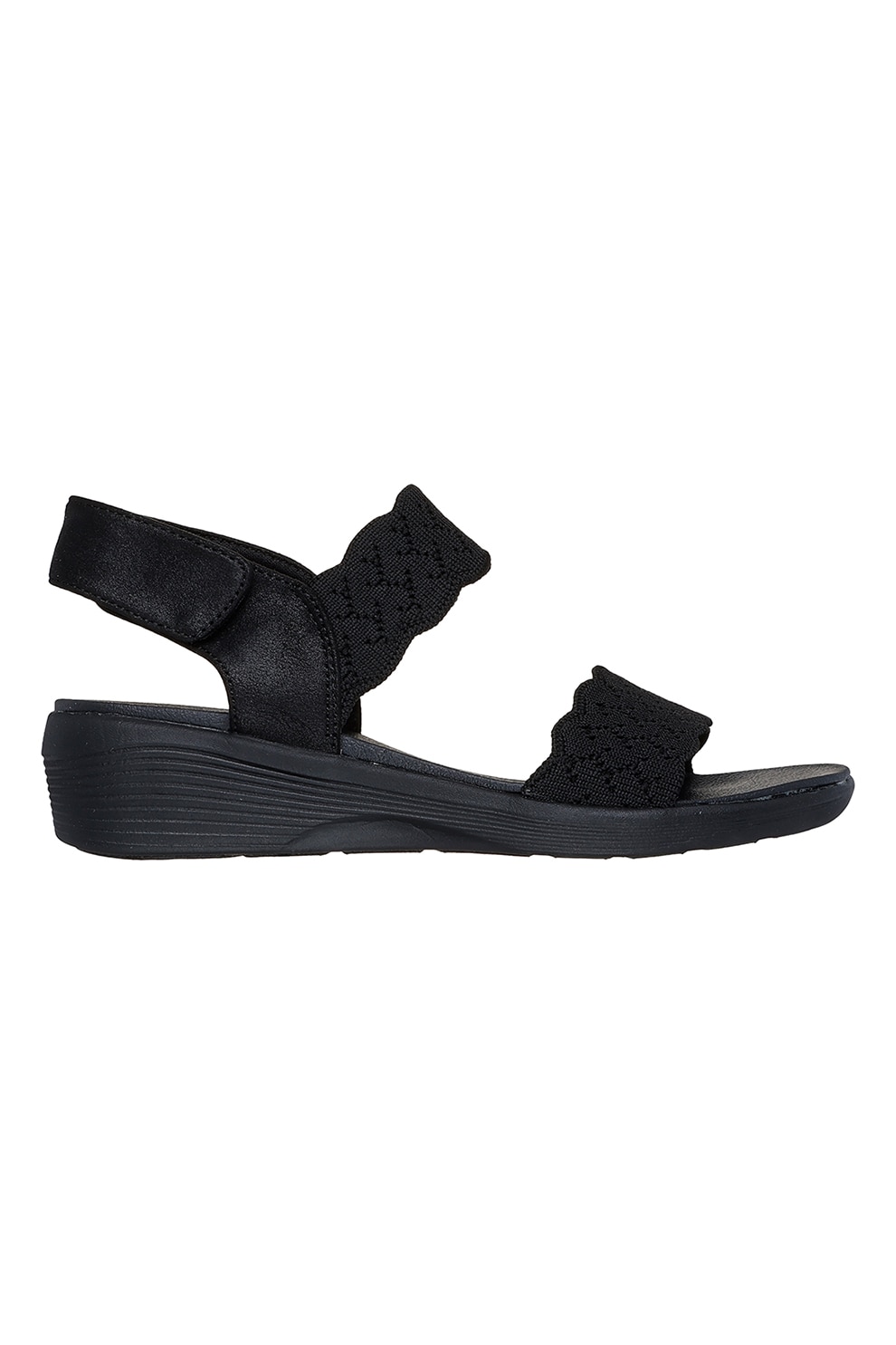 Skechers, Sandale cu inchidere velcro Arya - On The Rise, Negru, 37