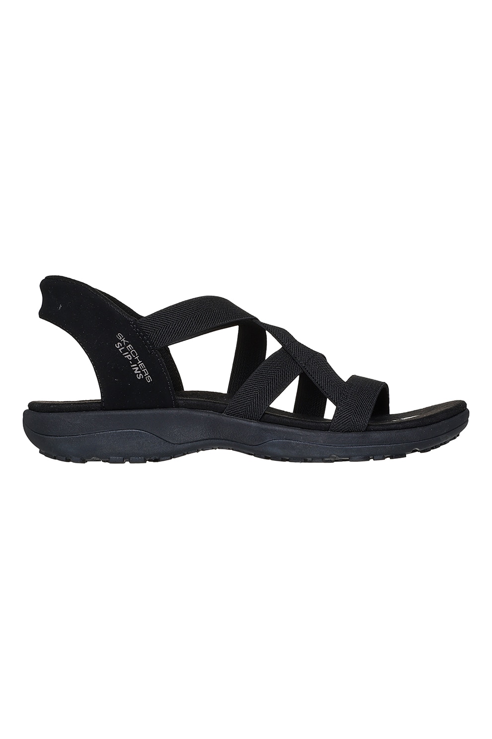 Skechers, Sandale slim Slip-Ins™ Reggae, Negru, 35