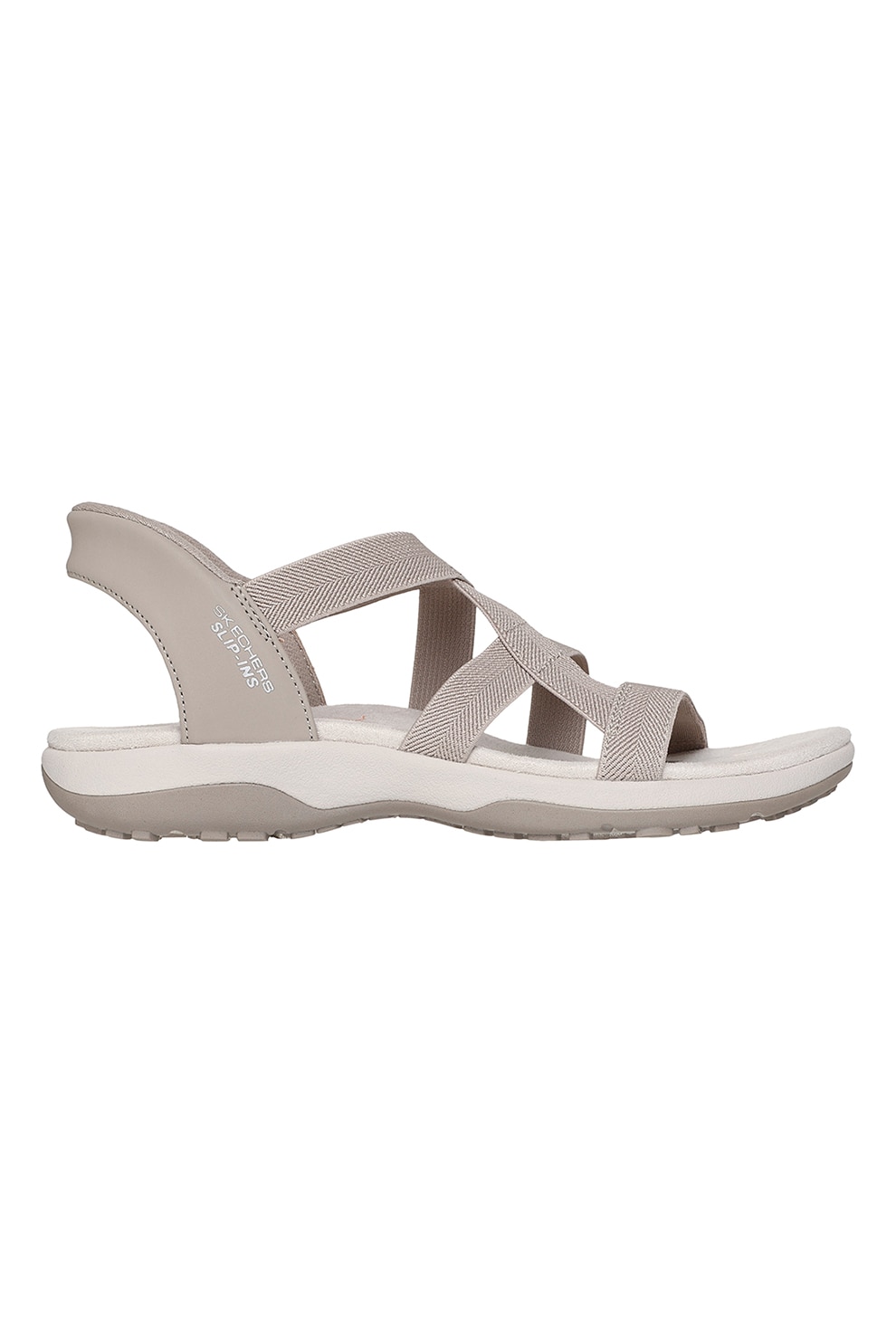 Skechers, Sandale slim Slip-Ins™ Reggae, Maro taupe deschis, 37