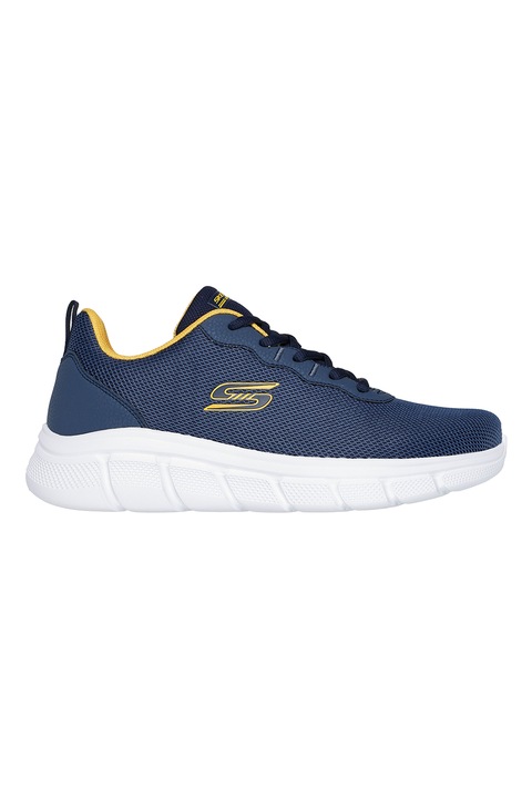 Skechers, Спортни обувки Bobs Flex с мрежеста материя, Тъмносин