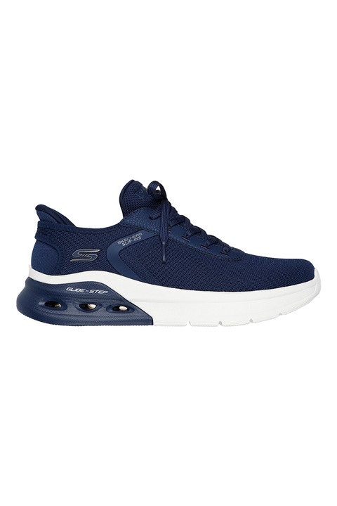 Skechers, Pantofi sport slip-on Bobs Waves 2.0, Albastru ultramarin