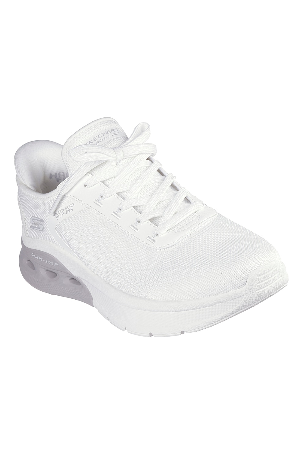 Skechers, Pantofi sport slip-on Bobs Waves 2.0, Alb optic, 42 - eMAG.ro