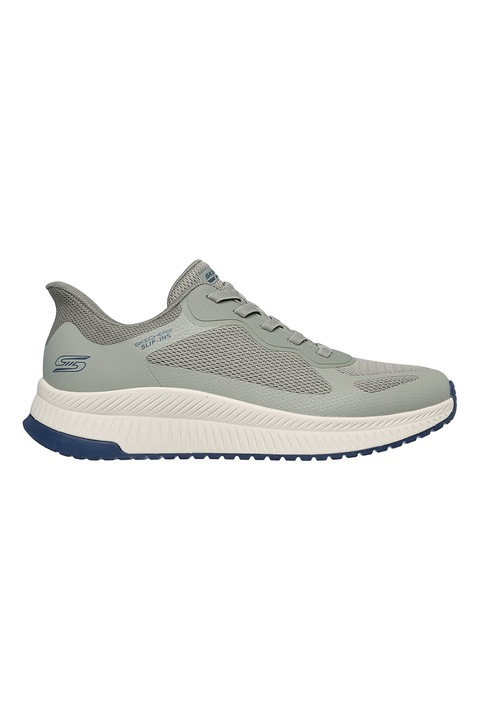 Skechers, Pantofi sport Slip-ins Bobs Squad 4, Verde prafuit