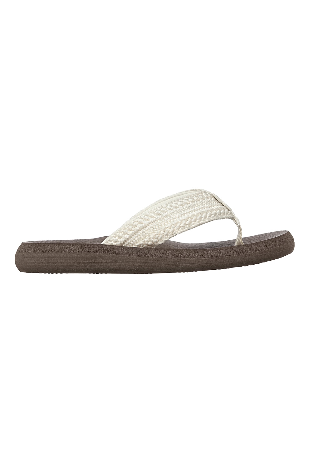 Skechers, Papuci flip-flop Asana, Alb fildes, 40 - eMAG.ro