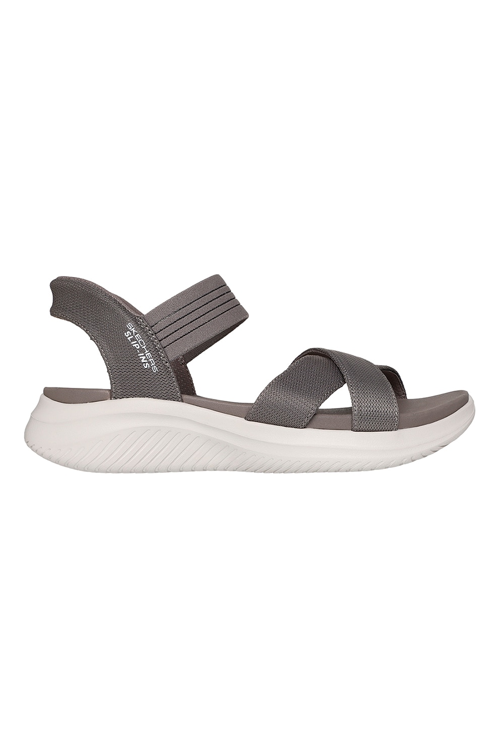 Skechers, Sandale slip-ins cu barete incrucisate Ultra Flex 3.0, Maro taupe, 39