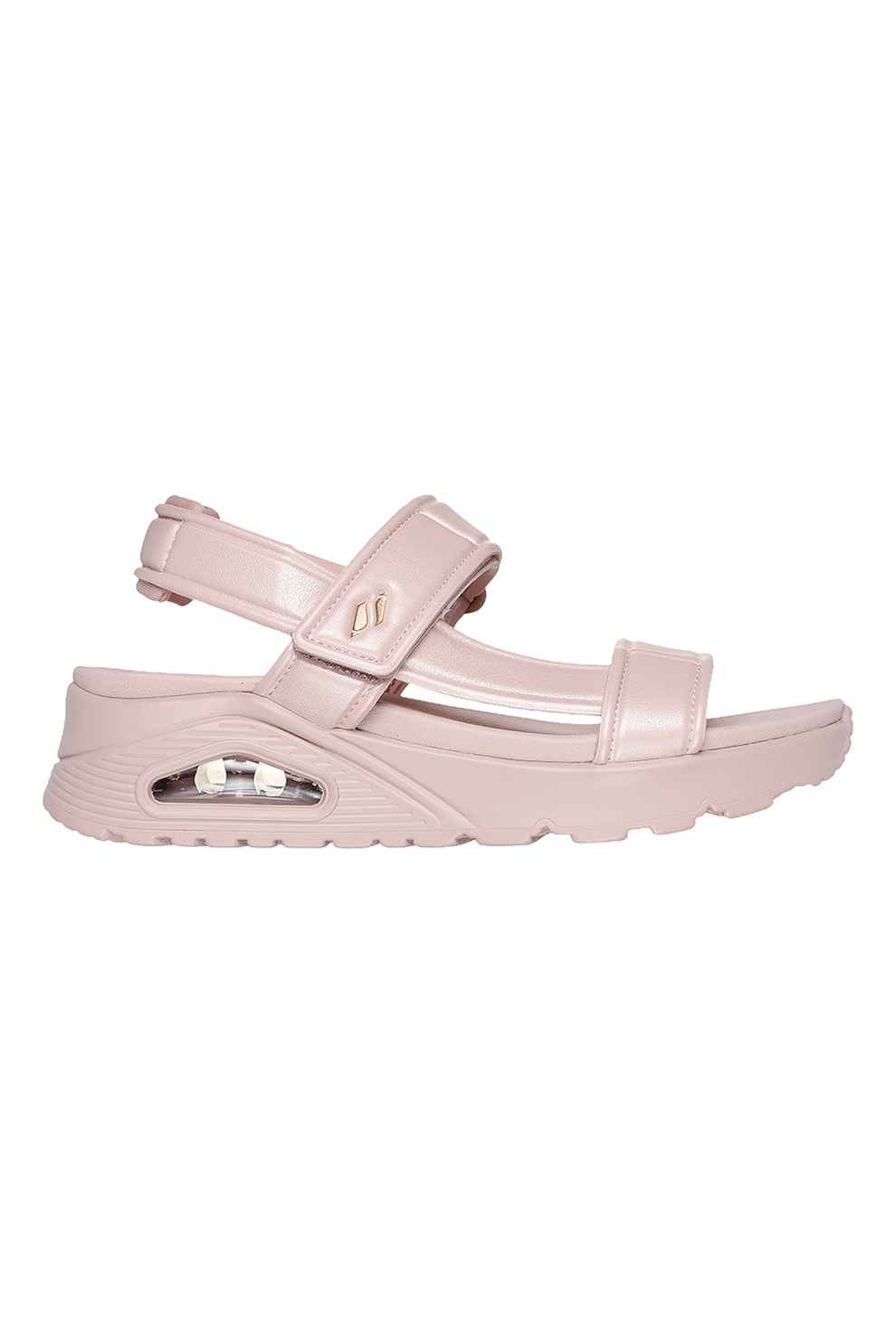 Skechers, Sandale de piele ecologica Uno Basically Pretty, Roz, 40