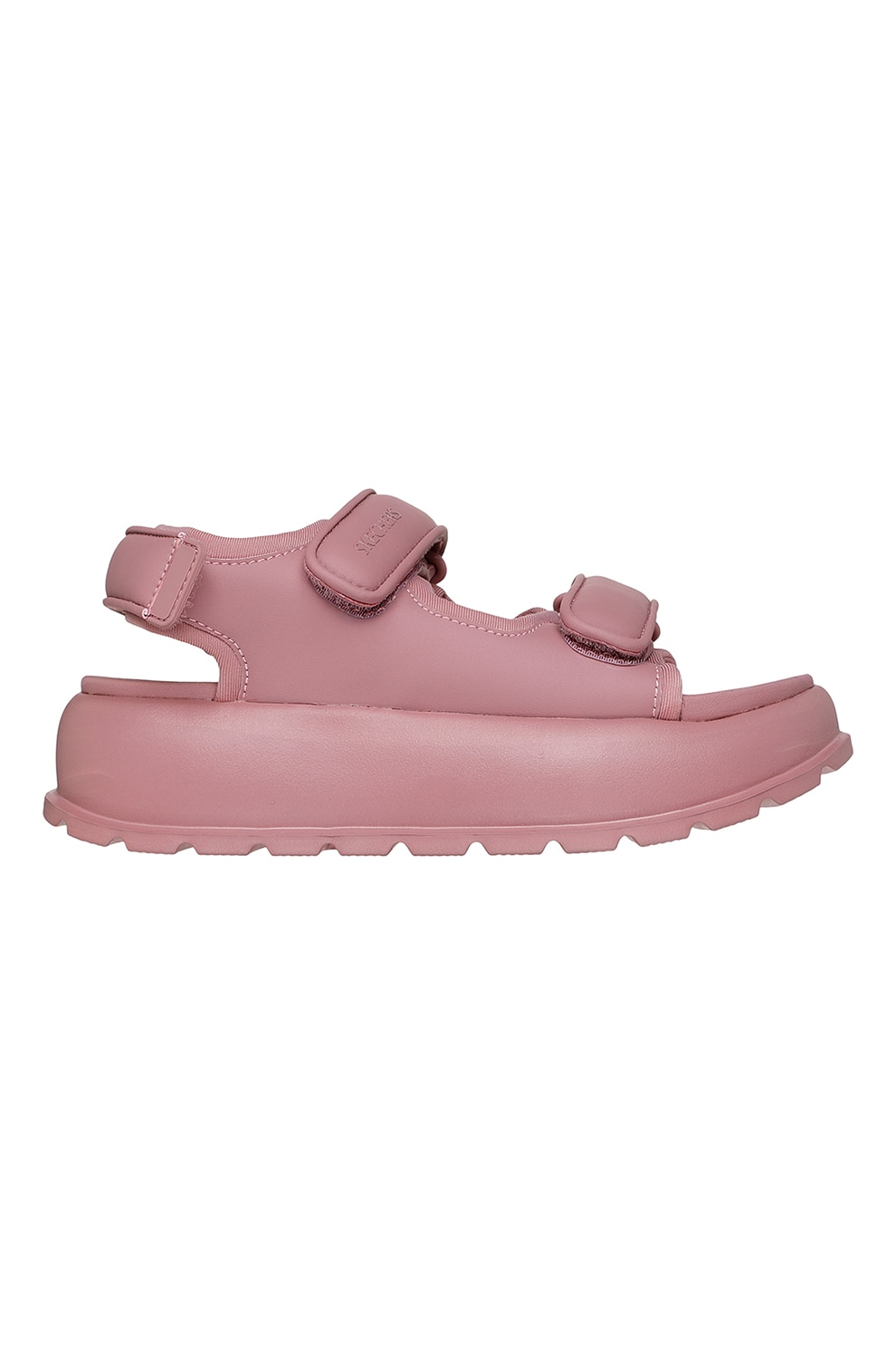 Skechers, Sandale de piele ecologica Galaxy Core Keepin, Roz inchis, 38