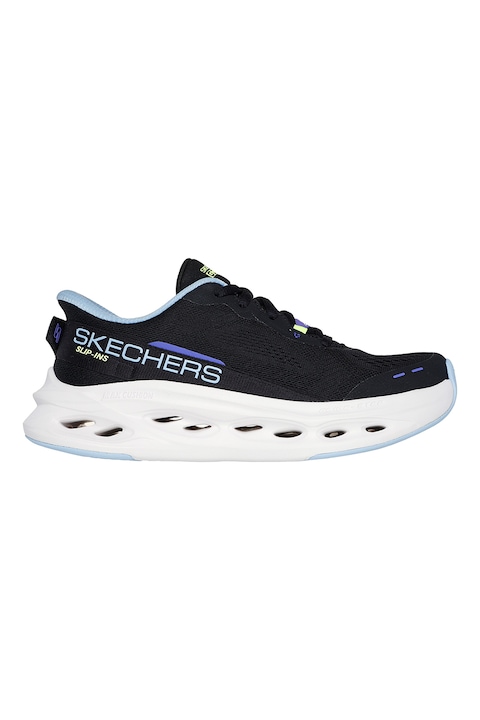 Skechers, Pantofi slip-on din material textil, pentru alergare, Negru