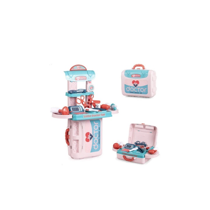 Set jucarie doctor, trusa medicala, servieta, multiclora, portabila cu accesorii