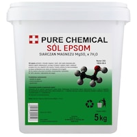 Sare Epsom, Chosa, Pure Chemical, 5 kg, Mineral Natural, Fara Agenti Antiaglomeranti, Fara Aditivi, Pulbere Cristalina Alba