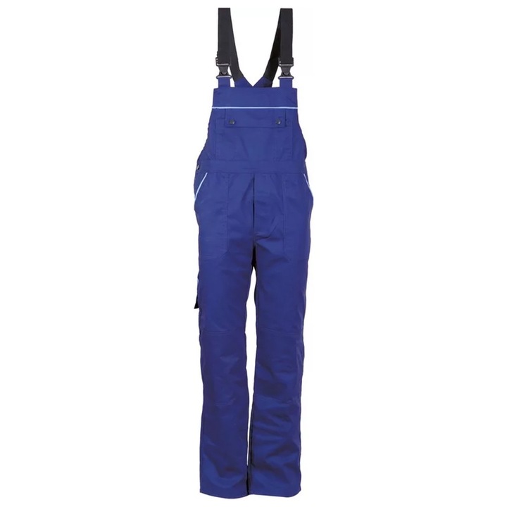 Declan® OPTIMA 4636 Salopeta de protectie cu Bretele, Personalizabila la cerere, 100% bumbac, 260 g/m², Albastru inchis, marimea 64
