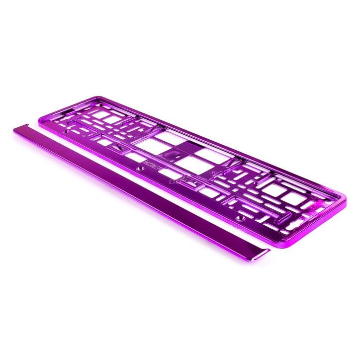 Suport placuta numar inmatriculare violet metalizat, dimensiune universala